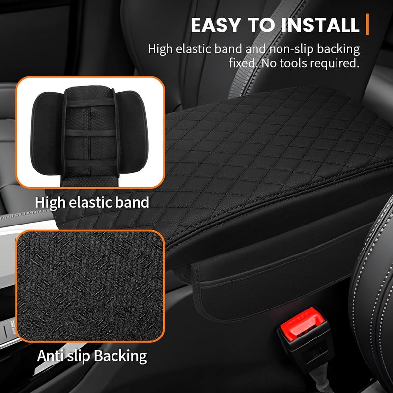 Rilsen Car Center Console Cover Armrest Cover for 2018-2023 2024 BMW X3 Center Console Pad Interior Accessories Car Armrest Seat Box Cover Protector with Pockets Storage Bag - Image 5